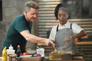 Chef Gordan Ramsay and contestant Mariah Scott in "Next Level Chef" on Fox.