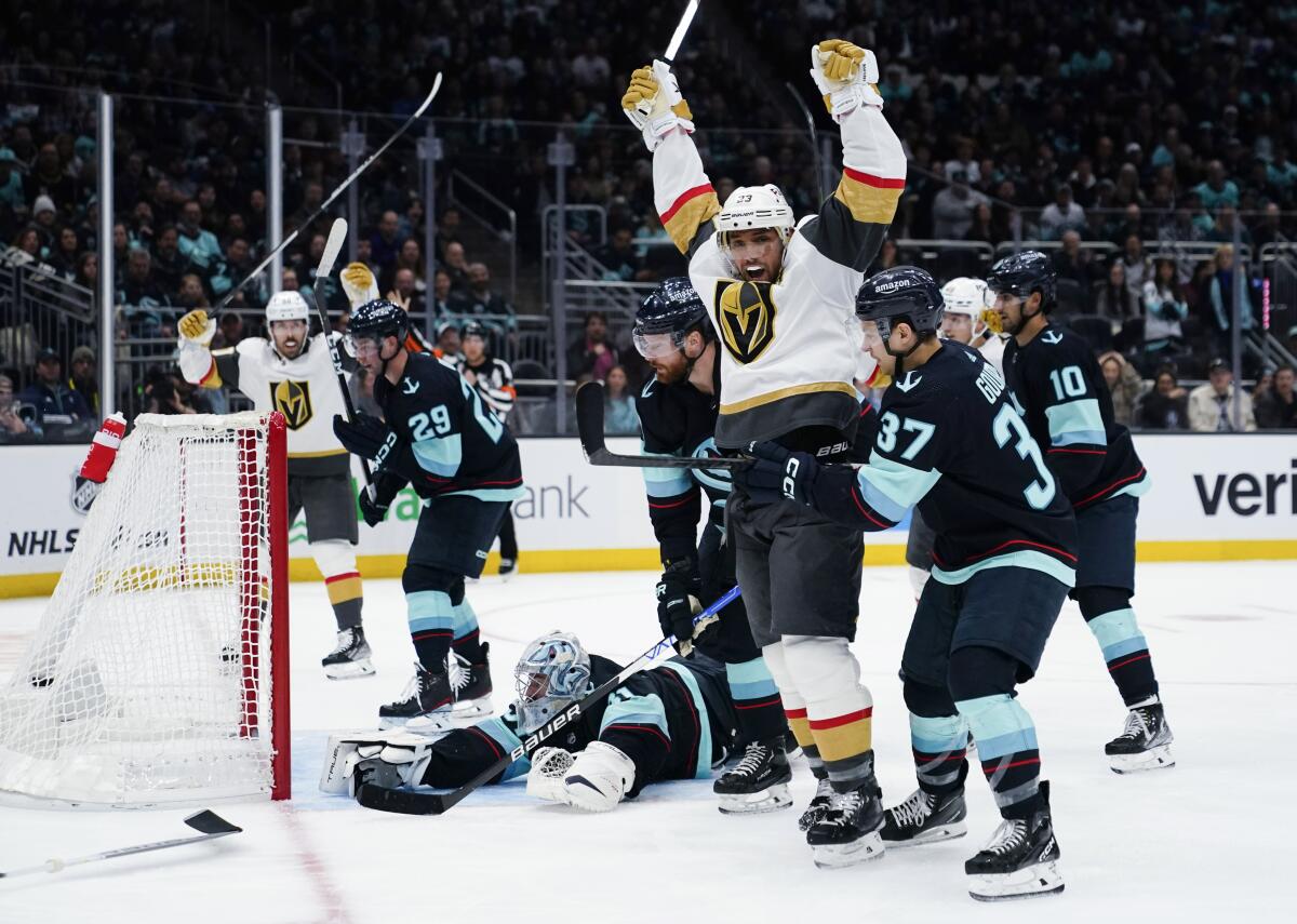 Vegas claims Pacific Division crown with 3-1 win over Kraken - The San  Diego Union-Tribune