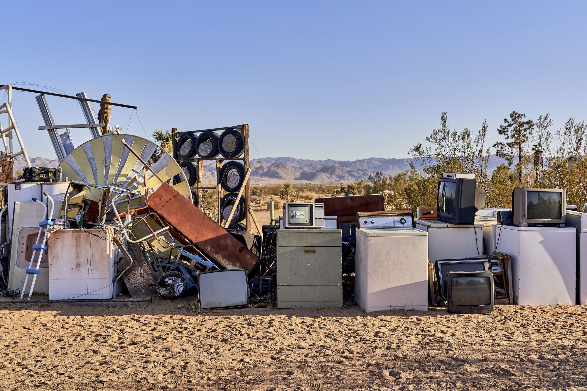 “Everything and the Kitchen Sink, 1996” at the Noah Purifoy Outdoor Desert Art Museum.