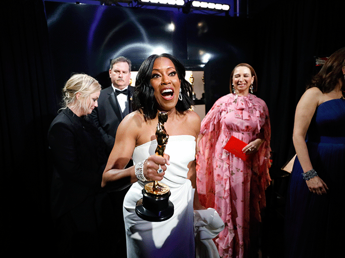 Regina King, Emma Stone, Lady Gaga, Eddie Redmayne and Bong Joon Ho receive awards as seen in past photo coverage of the Oscars.
