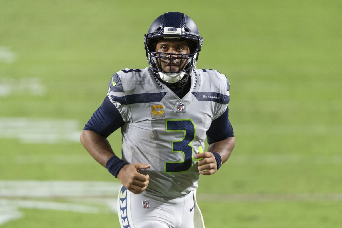 Seattle Seahawks quarterback Russell Wilson in action against the Arizona Cardinals.