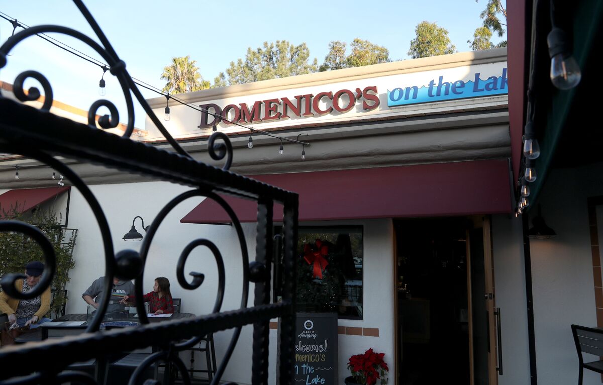 Domenico's is now open at its new location in Mission Viejo.