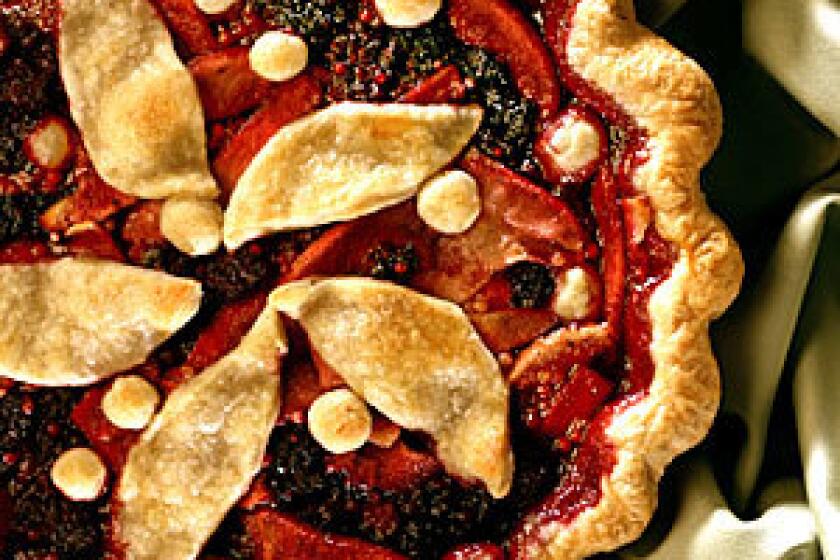 When you're bringing dessert for Thanksgiving, pie is a great way to go. Recipe: Pear-blackberry pie