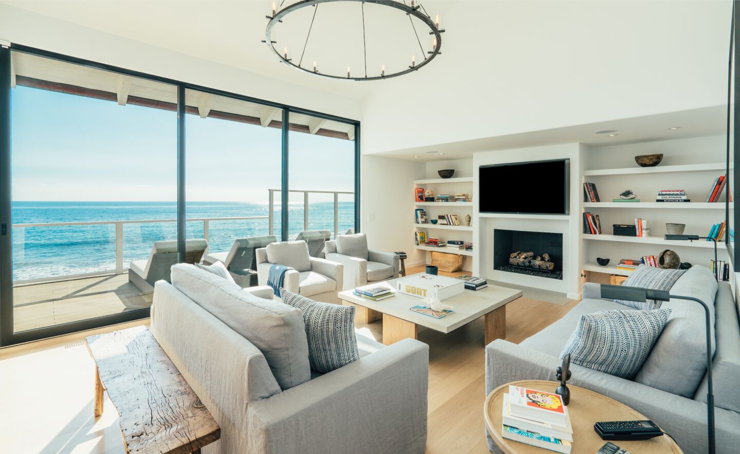 The living room.