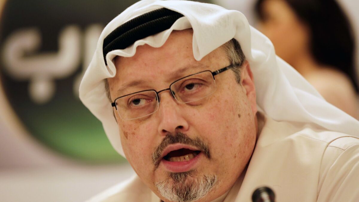 Saudi journalist Jamal Khashoggi, pictured in 2015 in Bahrain, has written columns critical of the Saudi kingdom's crown prince.