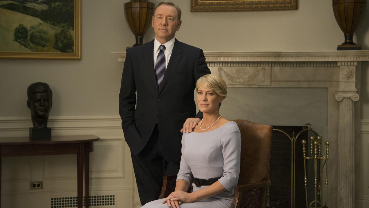 11 NOMINATIONS including: Drama series | Lead actor - Kevin Spacey | Lead actress - Robin Wright | Supporting actor - Michael Kelly