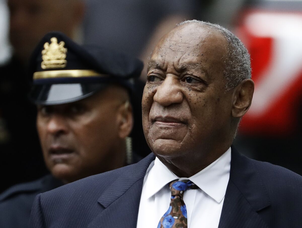 Bill Cosby arrives for his sentencing hearing at the Montgomery County Courthouse in Norristown, Pa., last year.