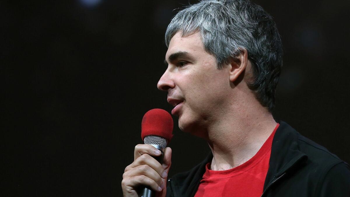 A lawsuit says Alphabet Chief Executive Larry Page, shown, awarded a $150-million stock grant to Android creator Andy Rubin before getting board approval.