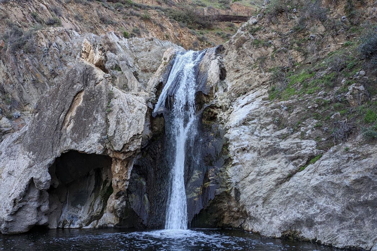 The waterfall at Paradise Falls. 
