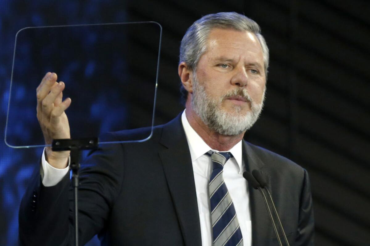 Critics called Jerry Falwell Jr., president of Liberty University, a hypocrite.