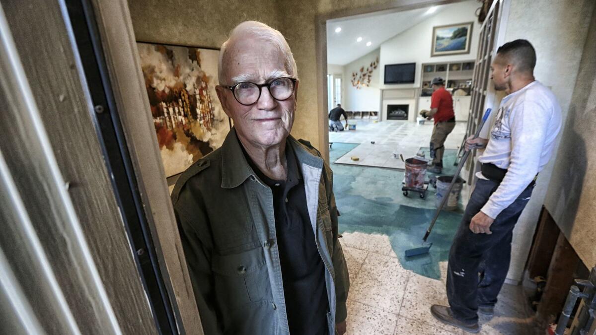 Floyd Jennings' home suffered mild damage from Hurricane Harvey, but the remodel is still extensive.