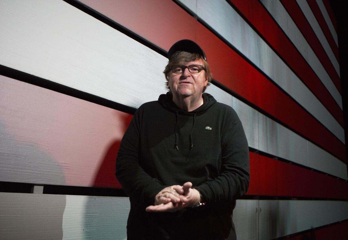 Michael Moore in New York in August.