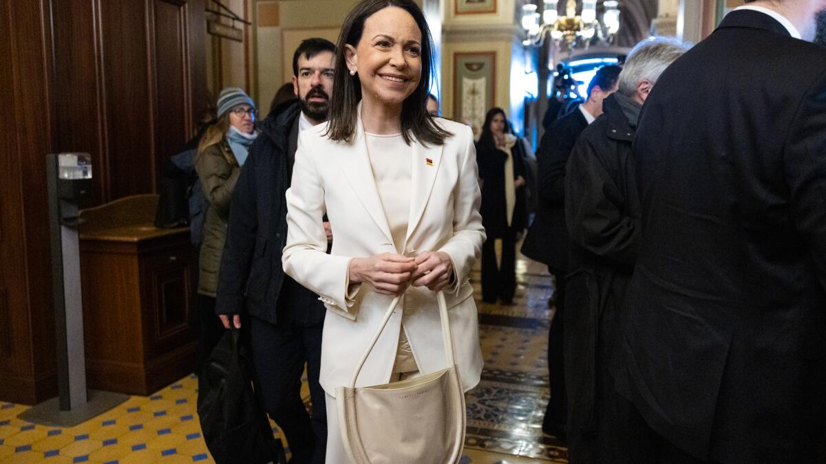 Venezuela opposition leader Machado says she ‘presented’ her Nobel Peace Prize to Trump