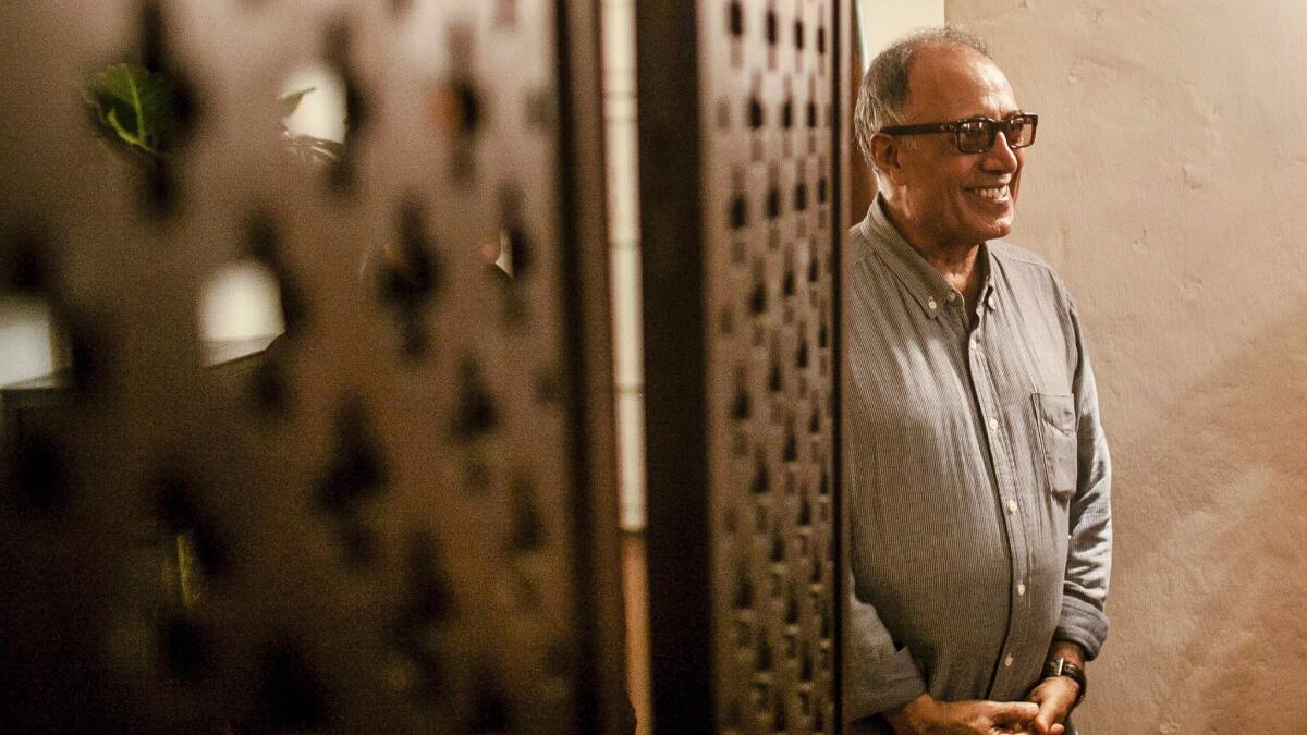 Film director Abbas Kiarostami during his visit to the 54th Cartagena Film Festival in Colombia in 2014.