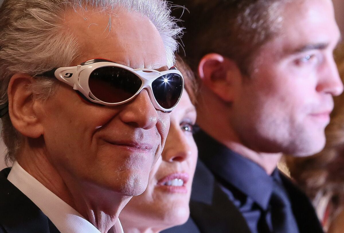 David Cronenberg, left, arrives for the screening of "Maps to the Stars."