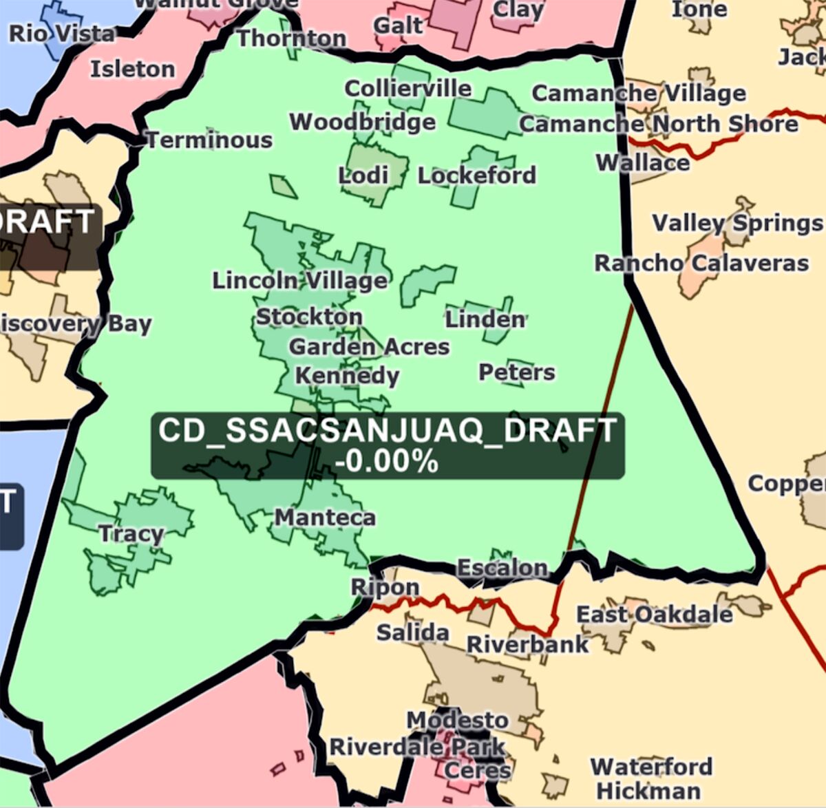 The congressional district in question shows San Joaquin county.