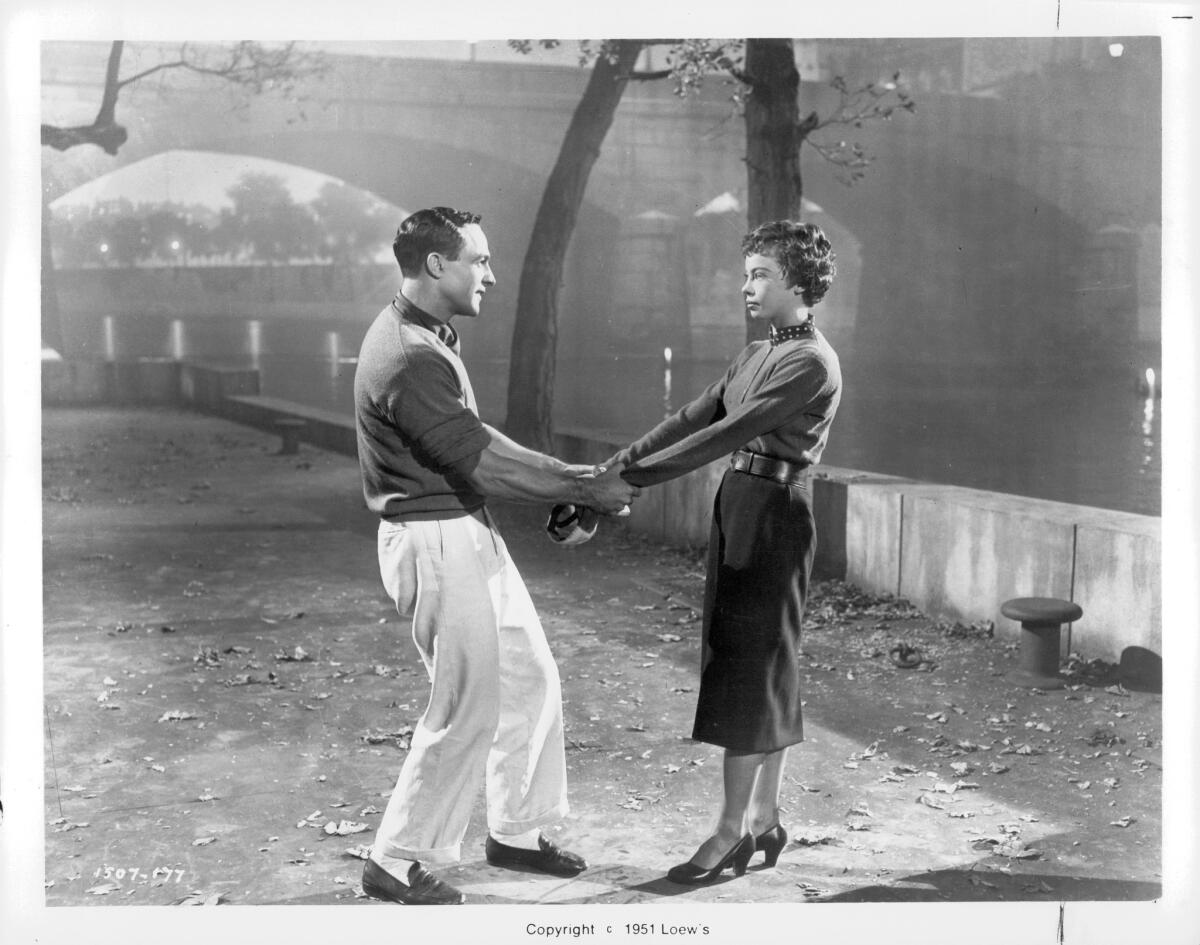 Gene Kelly and Leslie Caron in the 1951 film "An American In Paris."
