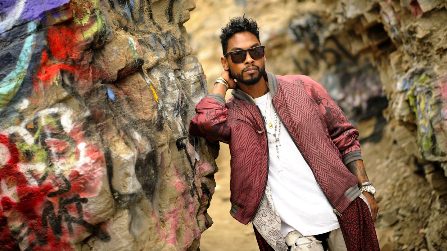 Miguel, a Grammy-winning guitarist, producer, singer and lyricist, is photographed in San Pedro on Wednesday, June 10, 2015. His new album "Wildheart," explores L.A.'s "weird mix of hope and desperation."