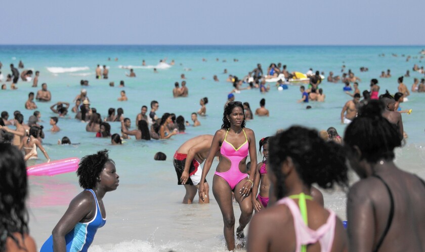 A beach near Havana. The new U.S. policy would allow ferries to run between Florida and the Cuban capital.