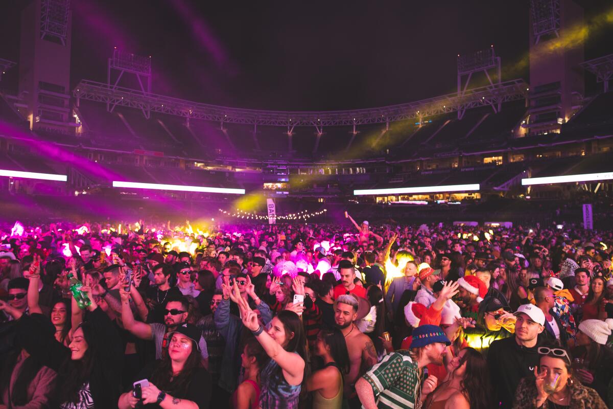 It was a packed house at the latest DAY.MVS in the Park concert with Claude VonStroke on Dec. 11, 2021 at Petco Park. 