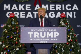 Former President Donald Trump speaks during a commit to caucus rally, Tuesday, Dec. 19, 2023, in Waterloo, Iowa. (AP Photo/Charlie Neibergall)