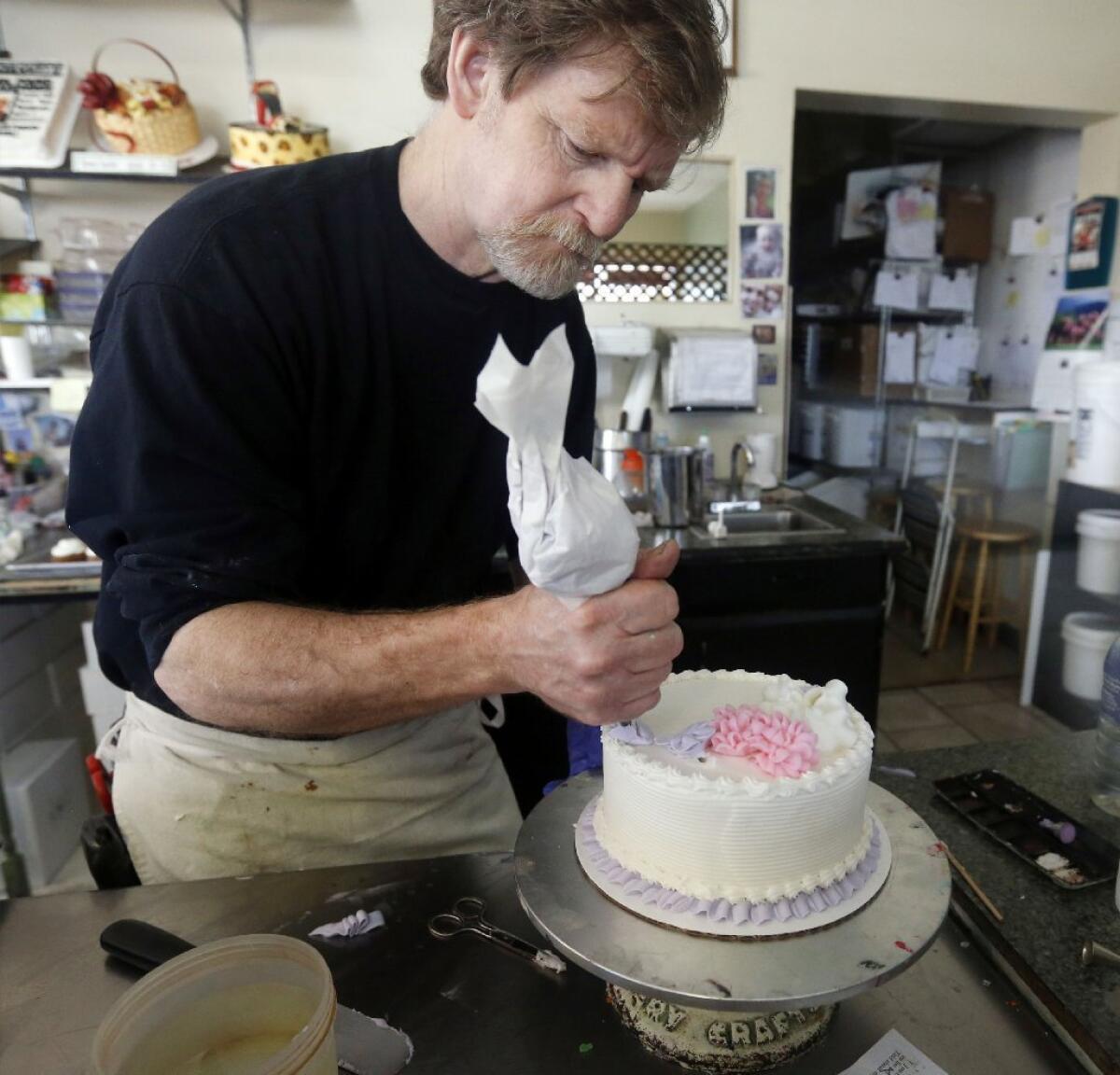 Baker Jack C. Phillips refused to create a wedding cake for a gay couple, saying he did not want to convey a “celebratory” message he doesn’t believe in. He said he was happy to provide the couple with other baked goods, though.