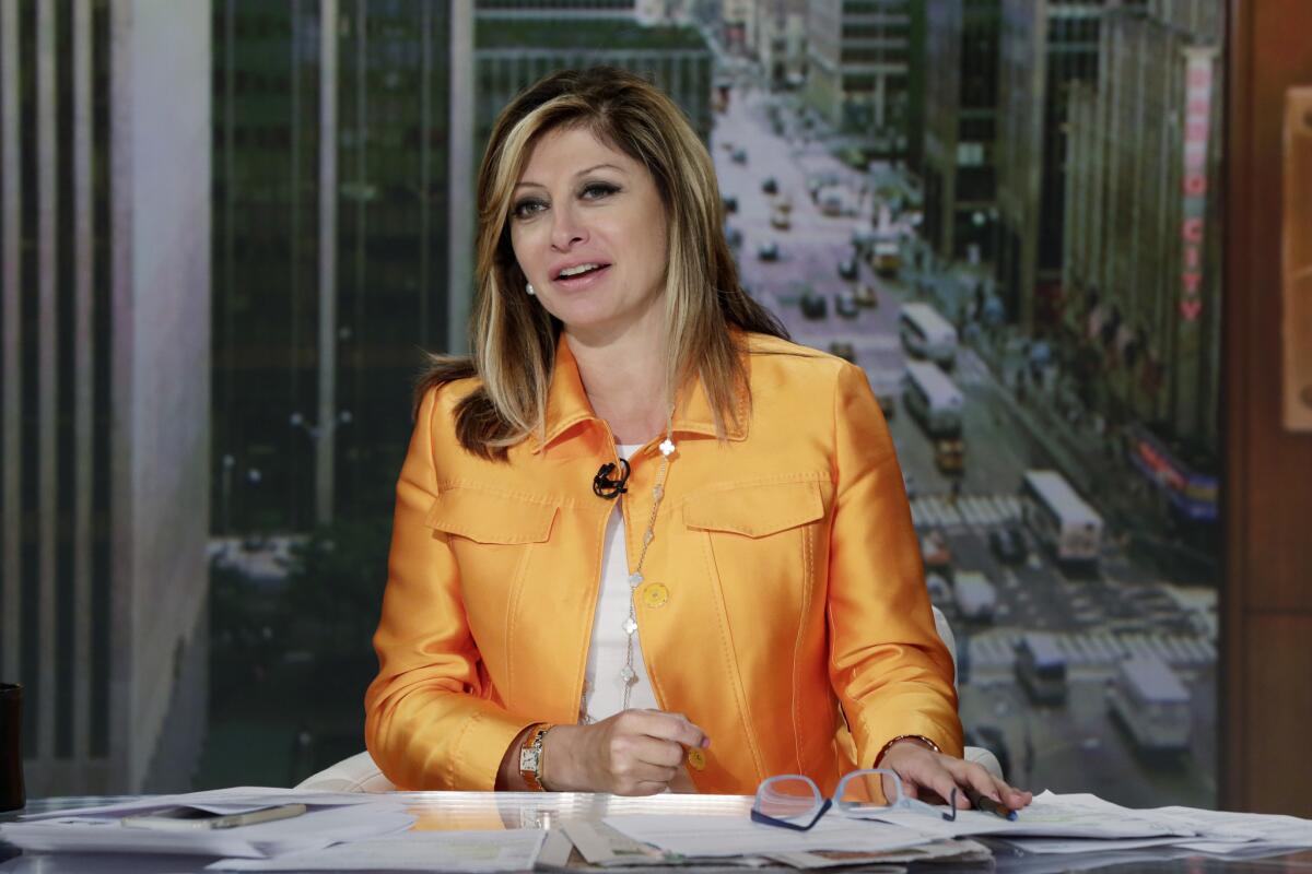 Maria Bartiromo appears on her "Mornings with Maria" program, on the Fox Business Network, in New York on Tuesday, June 23, 2015.