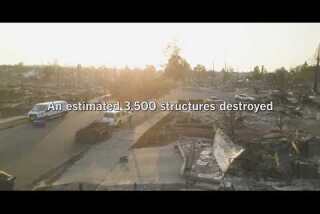 Drone footage of fire damage in Santa Rosa