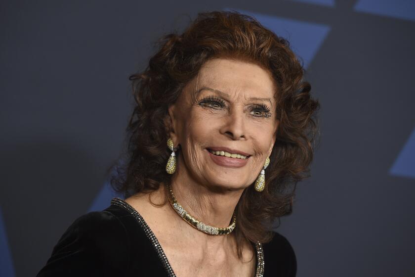 Sophia Loren arrives at the Governors Awards on Sunday, Oct. 27, 2019, at the Dolby Ballroom in Los Angeles. (Photo by Jordan Strauss/Invision/AP)