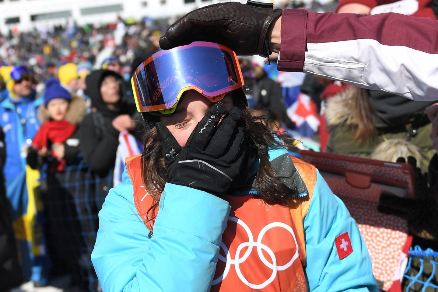 FREESTYLE SKIING-OLY-2018-PYEONGCHANG-PODIUM