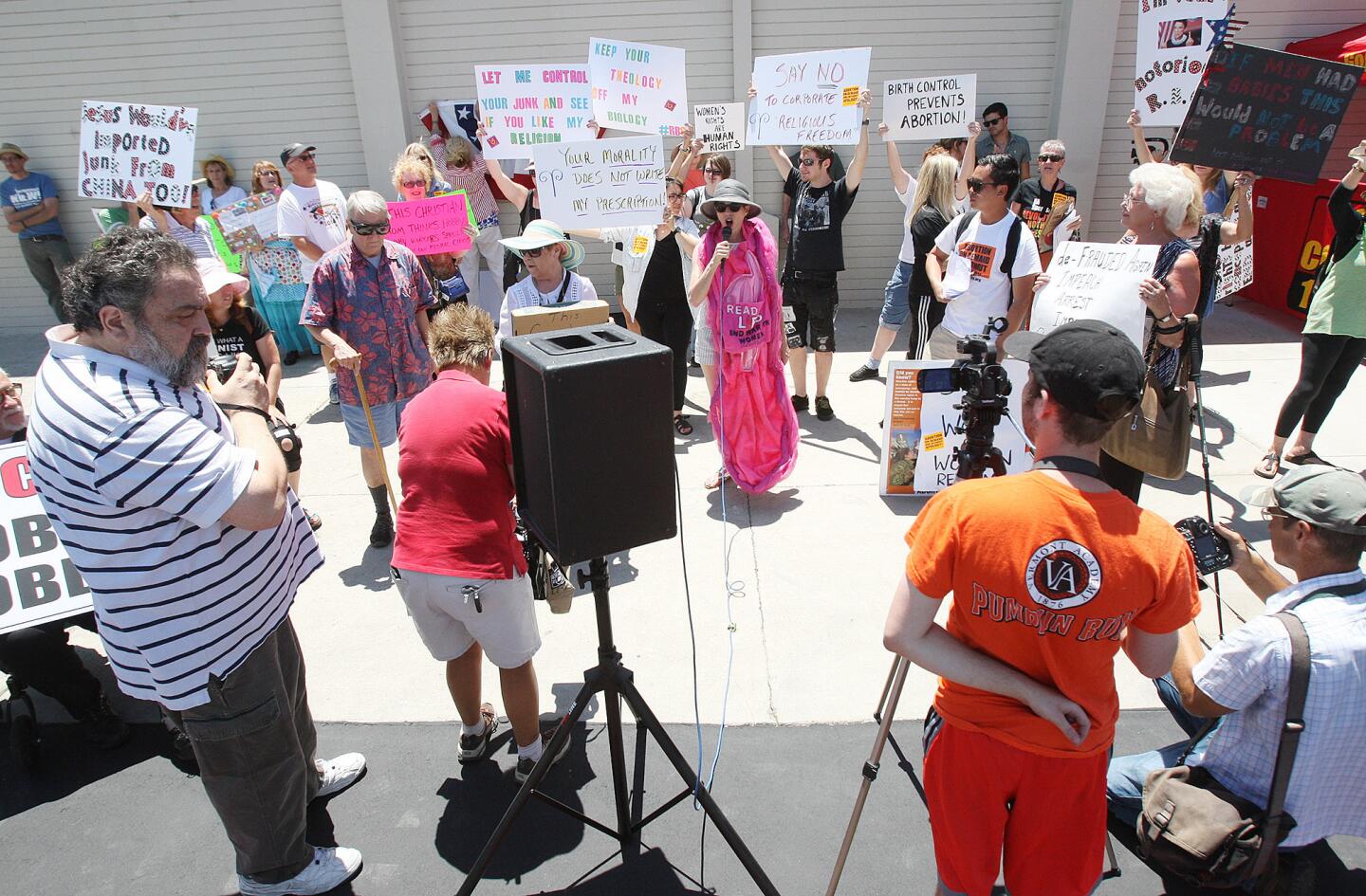 Photo Gallery: Hobby Lobby protest at Burbank store's grand opening