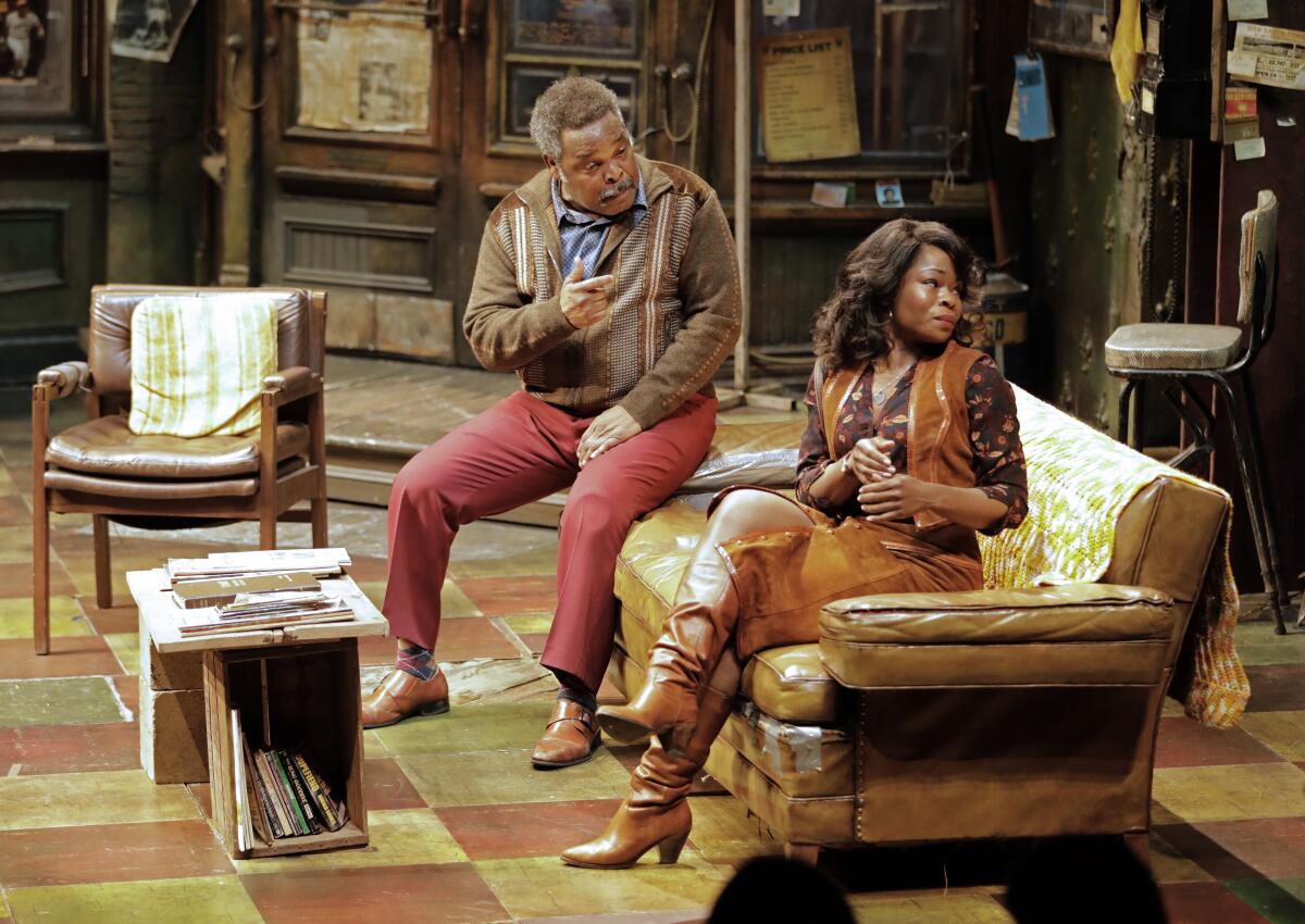 Ray Anthony Thomas and Nija Okoro in August Wilson’s “Jitney” at the Mark Taper Forum. 