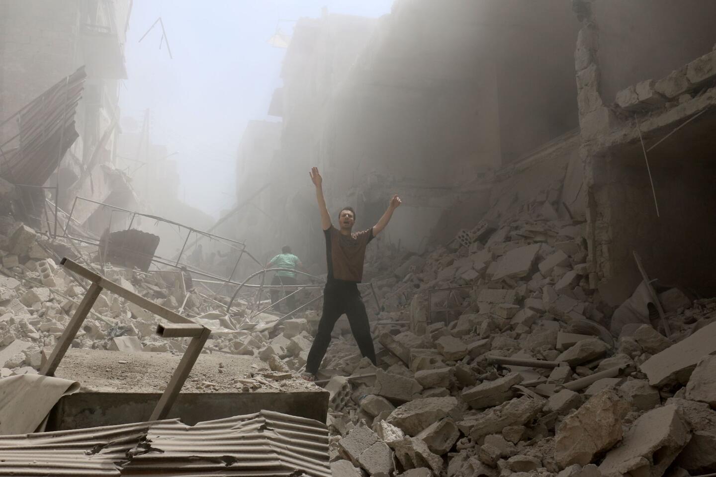 Airstrikes in Aleppo, Syria