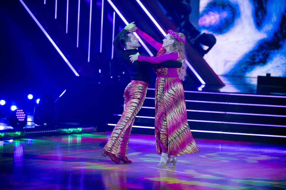 Pasha Pashkov and Carole Baskin perform on "Dancing With the Stars."