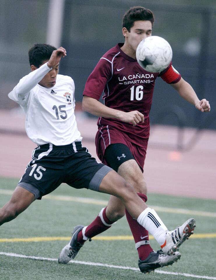 Photo Gallery: So. Pasadena and La Canada High boys soccer game ends 0-0, tie for league title