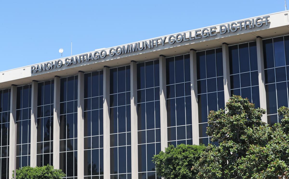 The Rancho Santiago Community College District Headquarters in Santa Ana.