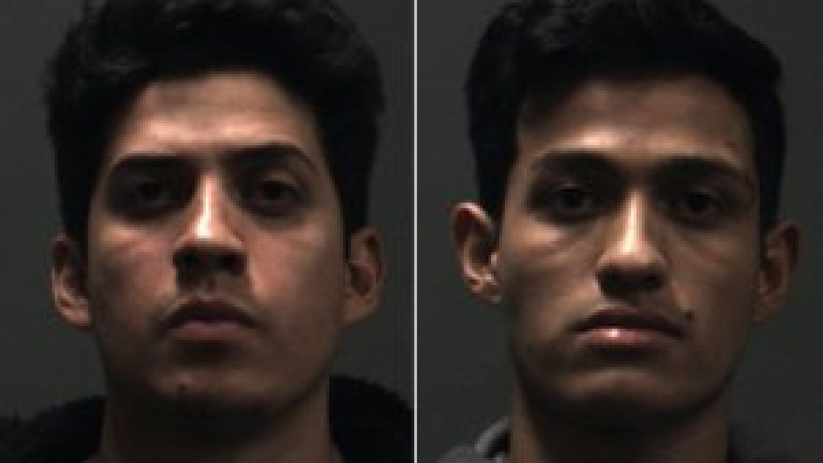 Rony Castaneda Ramirez, left, and Josue Castaneda Ramirez were arrested on suspicion of murder on Sunday, police say.