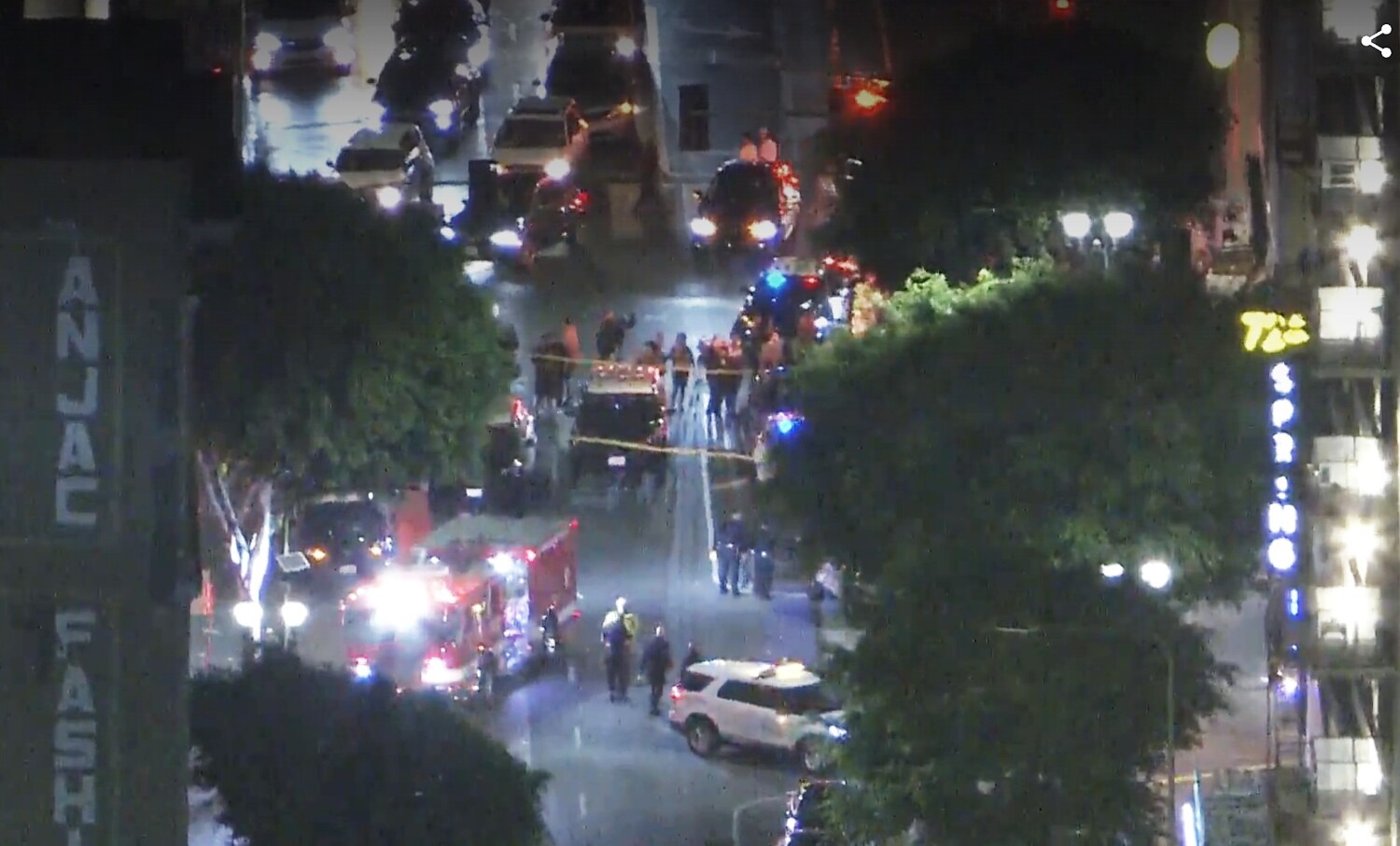 Four people are shot in downtown Los Angeles