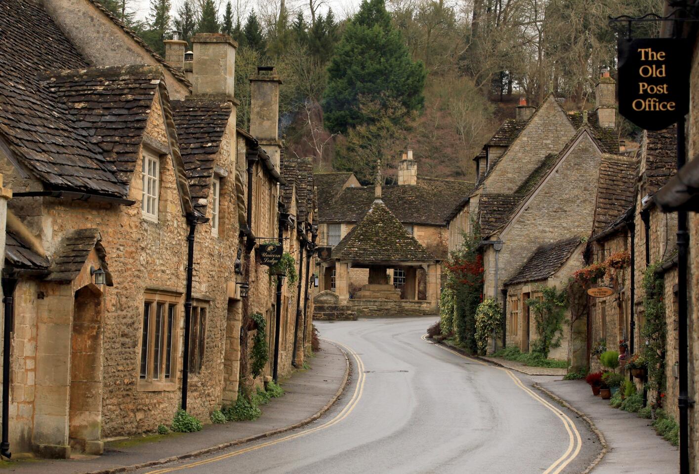 Castle Combe, where parts of Steven Spielberg's Golden Globe-nominated "War Horse" (2011) was shot, has long grabbed the attention of moviemakers and tourists alike. Long before it stood in as Devon in the World War I film about a young man and his beloved horse, it served as the village of Wall in "Stardust" (2007), featuring Sienna Miller. Four decades earlier it appeared in "Doctor Dolittle" (1967), starring Rex Harrison. Known for its picturesque scenery, the village in Britain's Wiltshire County about 20 miles east of Bristol was named the country's prettiest village in 1962 in a national poll conducted by British Travel Assn., precursor to the British Tourist Authority.