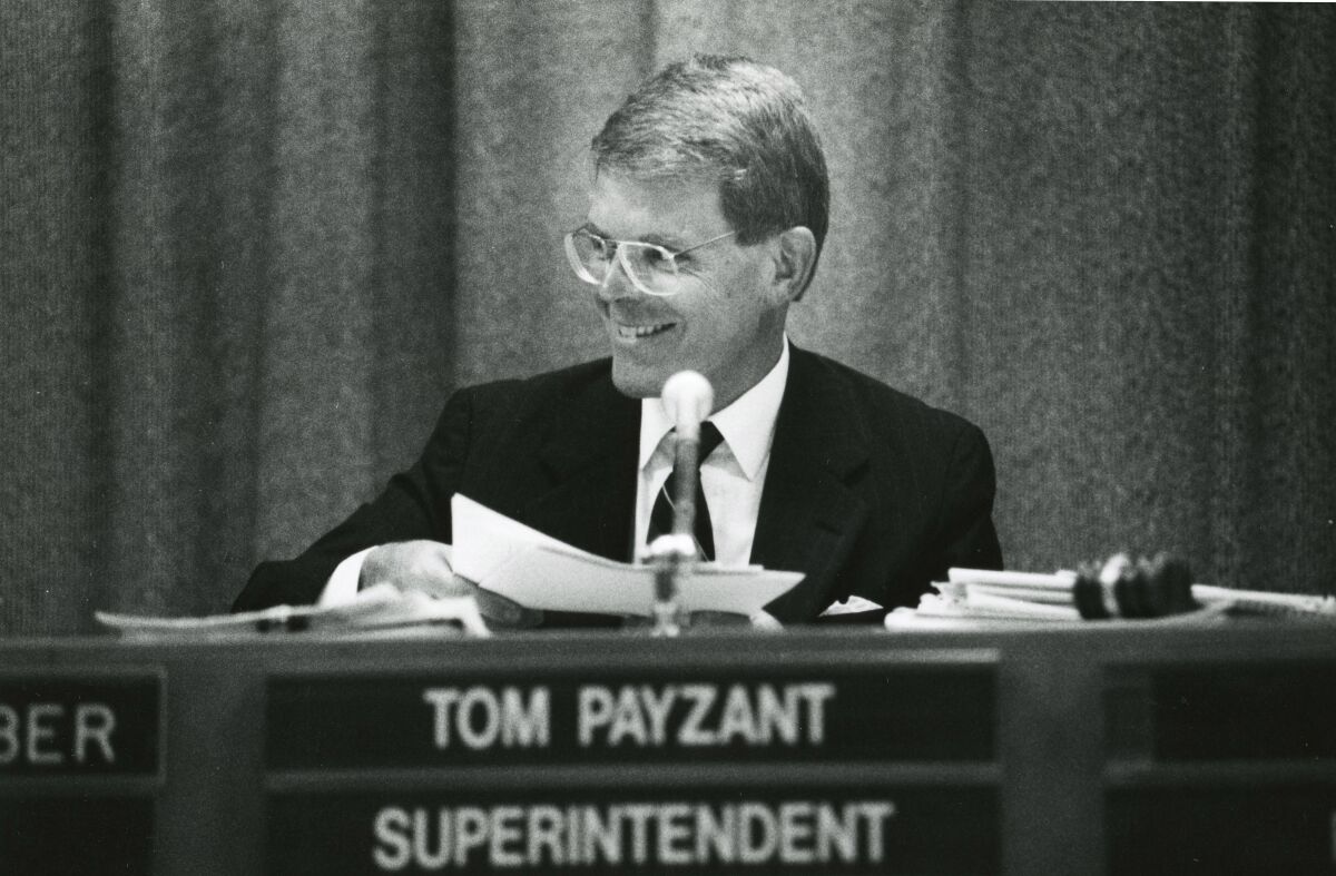 Tom Payzant was chief of the San Diego Unified School District from 1982-1993, when he joined the Clinton administration.