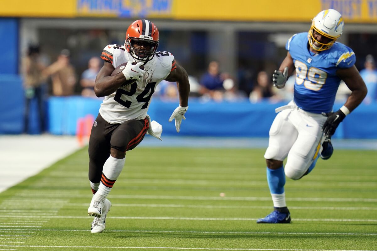 Nick Chubb running well is a key to victory for the Browns.