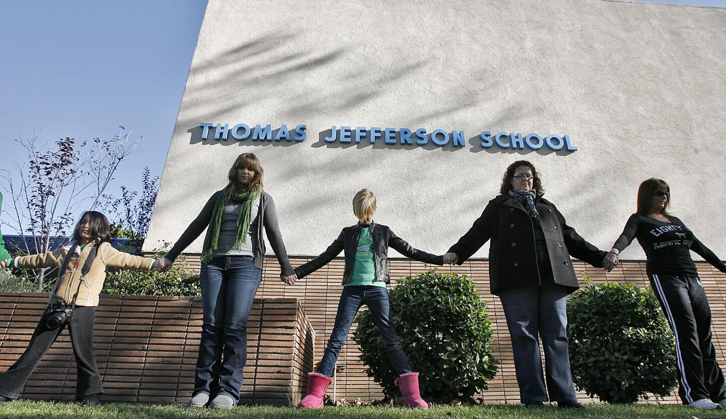 Photo Gallery: Burbank's Jefferson Elementary honors those lost in the Sandy Hook tragedy