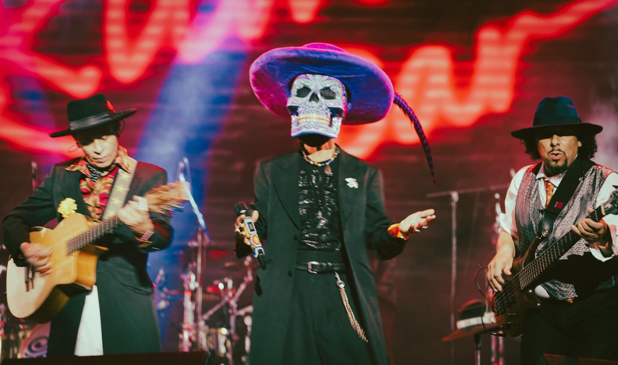 La banda durante el concierto de julio pasado en el Zócalo de la Ciudad de México.