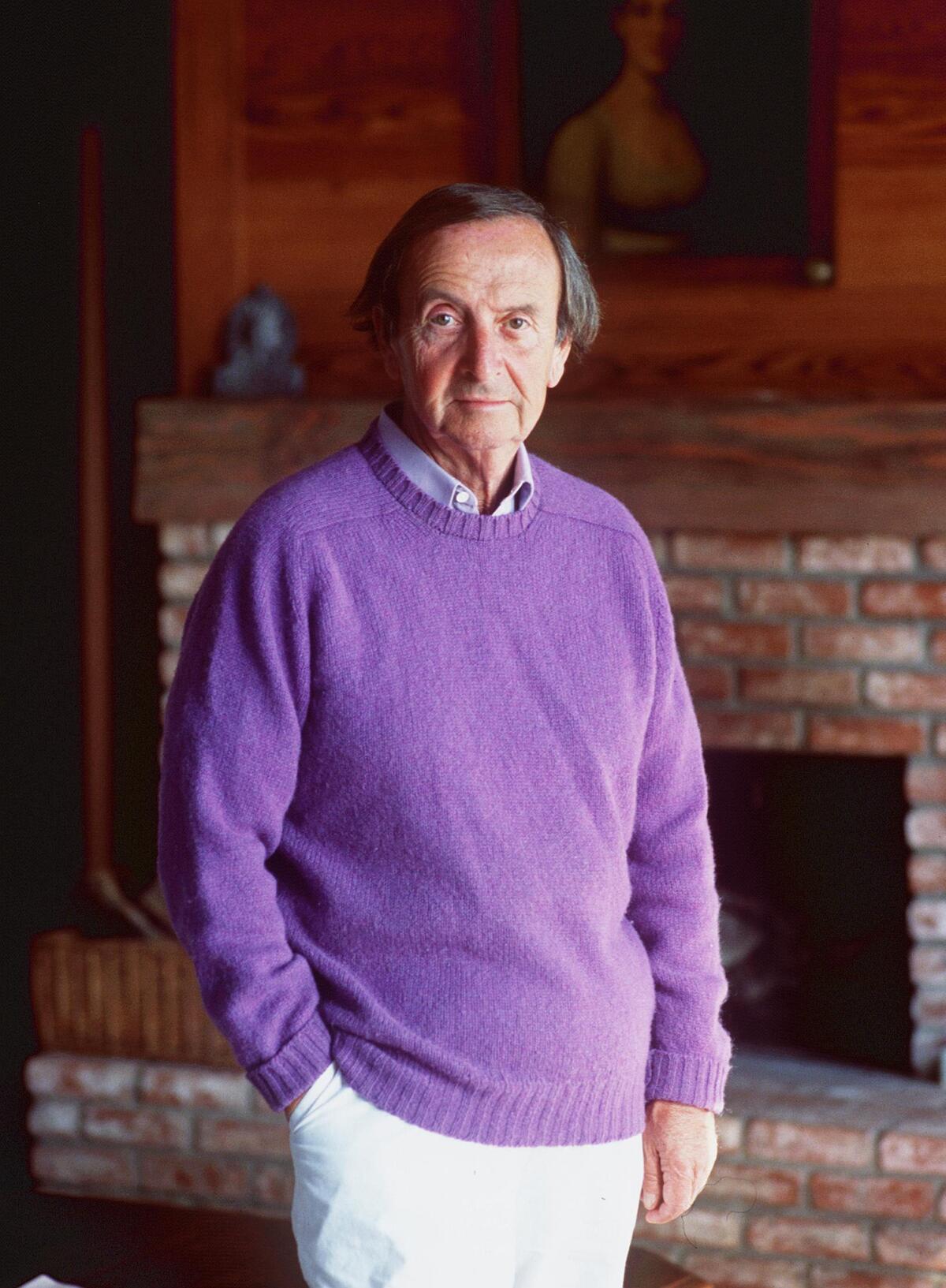 The late Brian Moore at his Malibu home January 12, 1987.