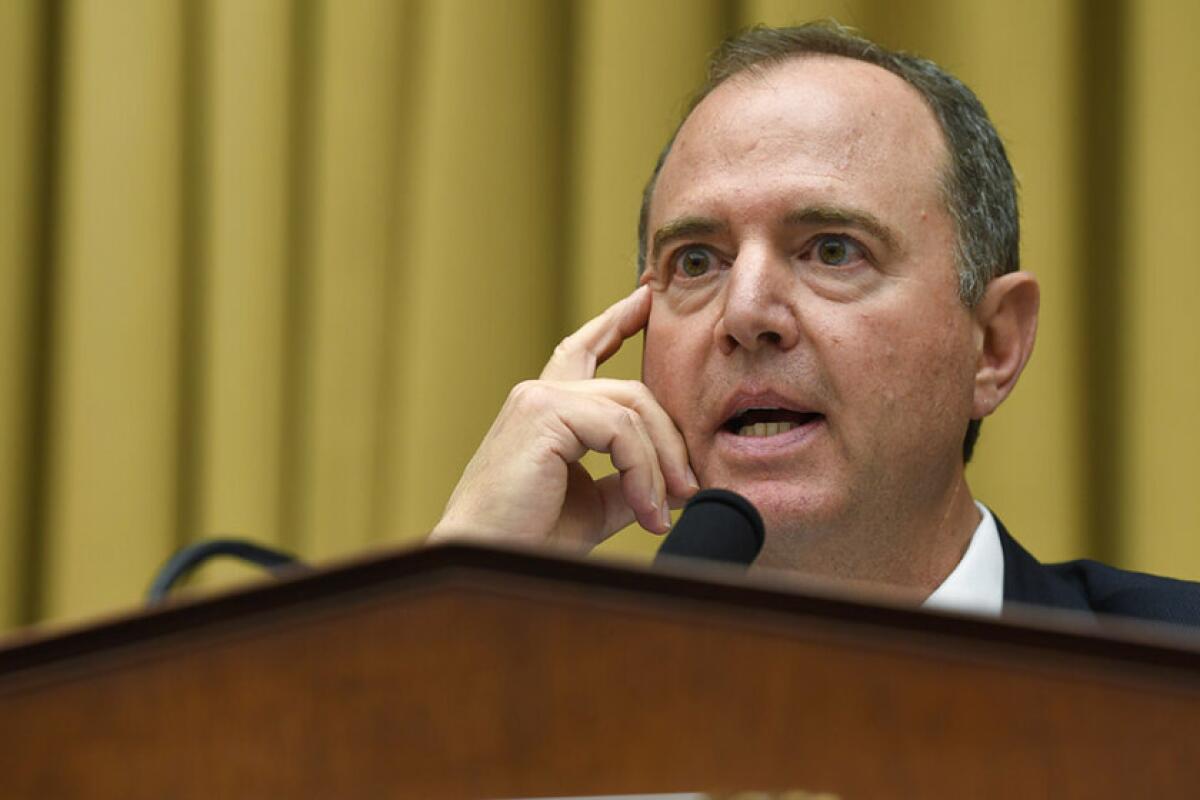 Rep. Adam Schiff (D-Burbank), chairman of the House Intelligence Committee, says a whistleblower complaint was filed about a month ago.