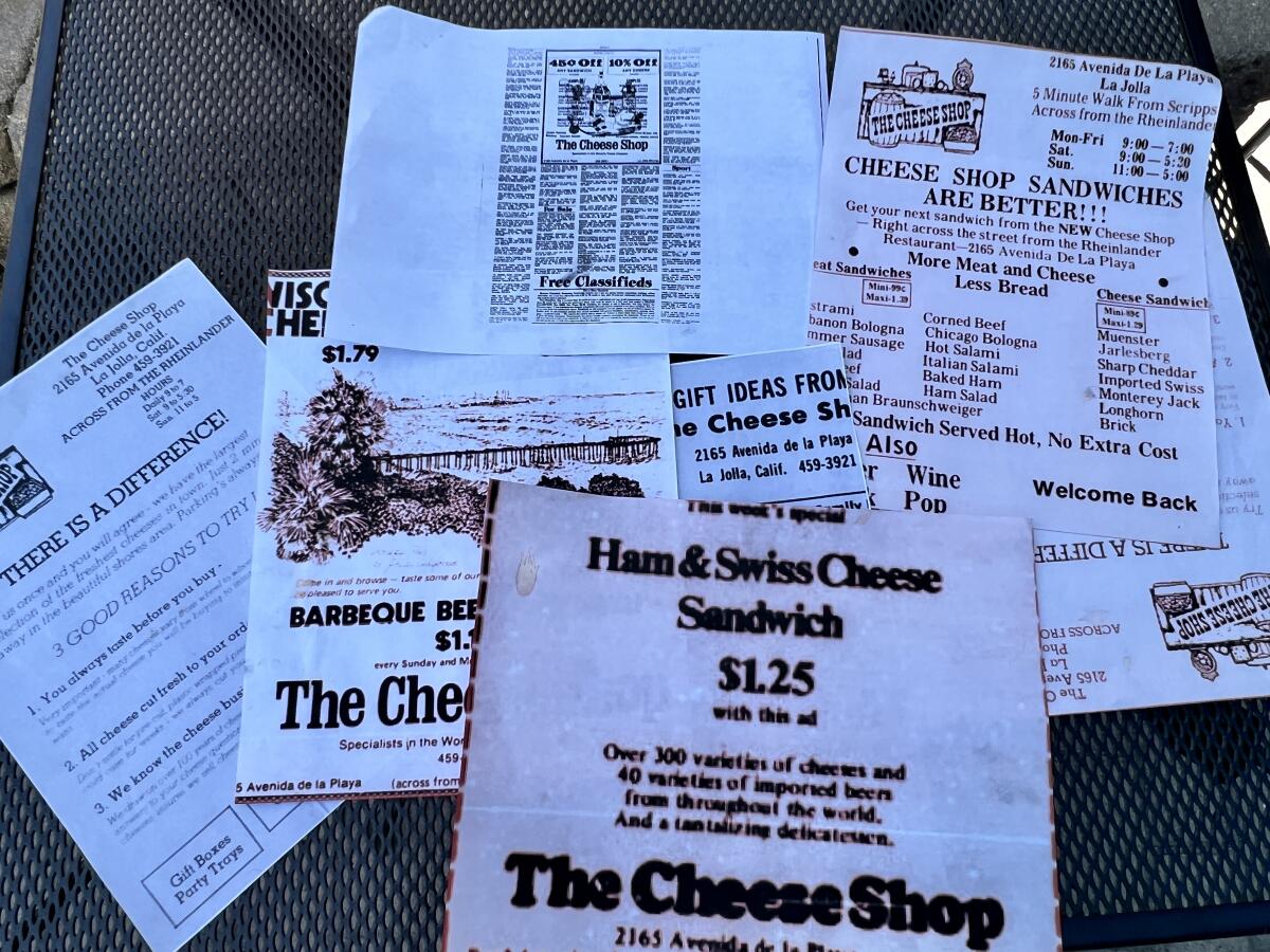 Cheese Shop menus have gone through many transformations over the past five decades.