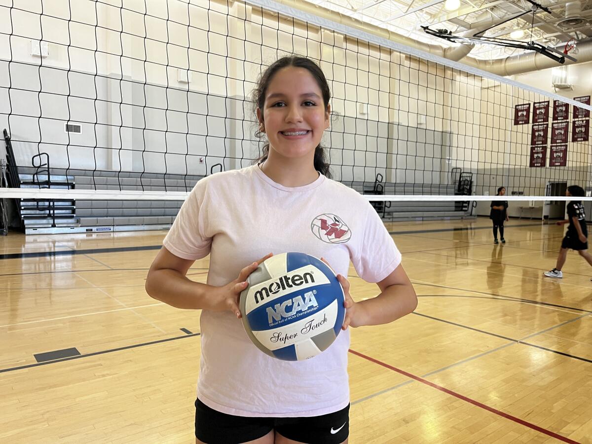 Van Nuys volleyball captain Alyssa Islas poses for a photo.