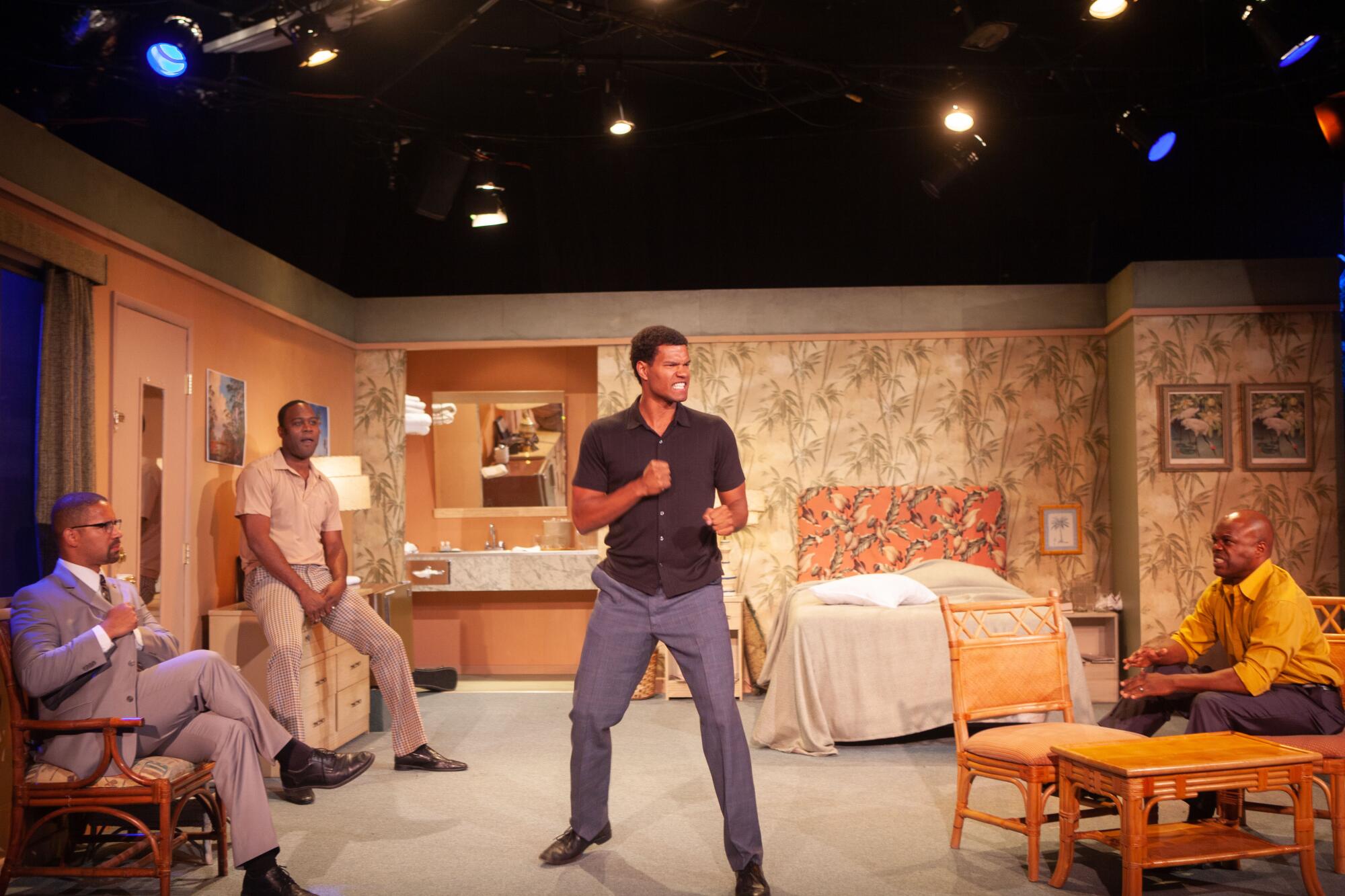 A scene from the stage premiere of Kemp Powers' "One Night in Miami ..."