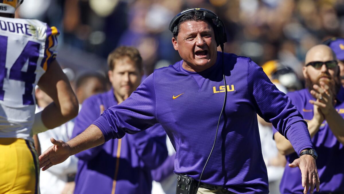 Ed Orgeron is right at home when it comes to coaching LSU - Los Angeles  Times