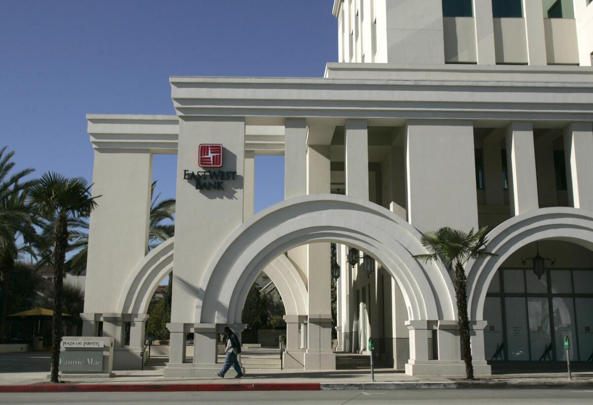 East West Bank headquarters in Pasadena.